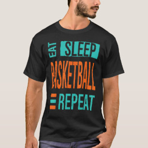 Camiseta Comer Sono Basquetebol Repetir Jogadores de Basque