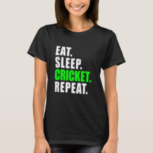 Camiseta Comer Sono Críquete Esporte Paquistão Mulheres Hom