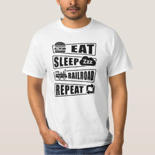 Camiseta Comer T-Shirt do Comboio de Vapor Repetido