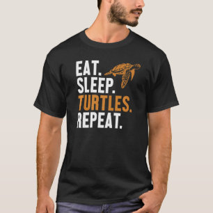 Camiseta Comer Tartarugas Do Sono Repetir Tartaruga Pintada