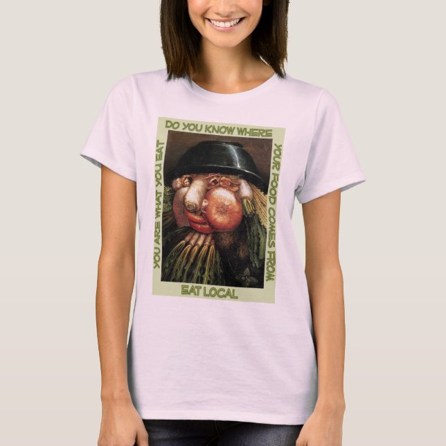 Camiseta Comer Teto Orgânico Local (Frente)