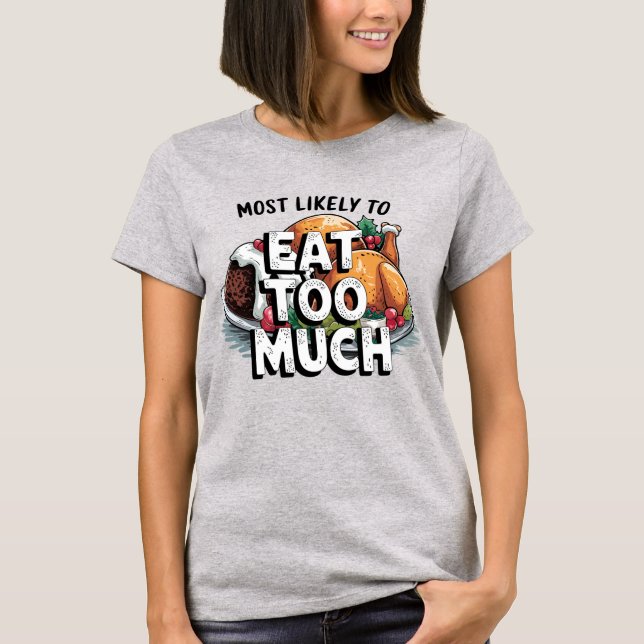 Camiseta 🎄 Comer Um Natal Muito Engraçado (Frente)