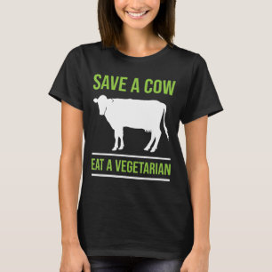 Camiseta Comer Vacas Vegetarianas Cultivando Agricultores