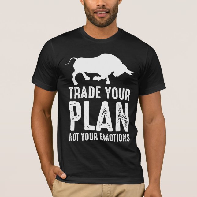 Camiseta Comercialize o seu plano de ações no mercado de aç (Frente)
