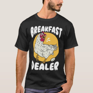 Camiseta Comerciante de Café da Manhã Fazendeiro de Frango