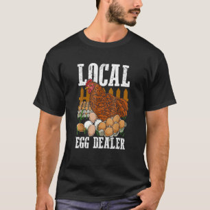 Camiseta Comerciante Local de Ovos Fazenda Animal Criador d