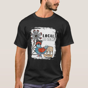 Camiseta Comerciante Local de Ovos Fazenda de Frango Agricu