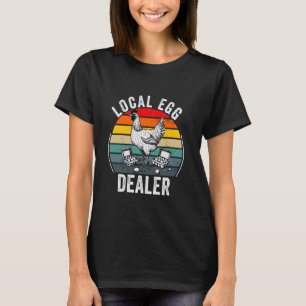 Camiseta Comerciante Local de Ovos Fazendeiro de Ovos Engra