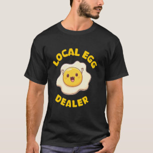 Camiseta Comerciante Local de Ovos Fazendeiro de Ovos Engra