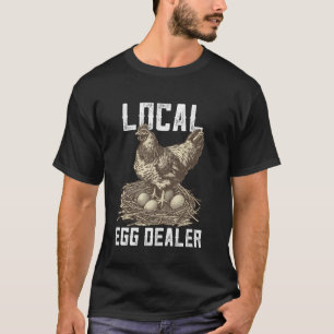 Camiseta Comerciante Local de Ovos Fazendeiro Divertido Ama