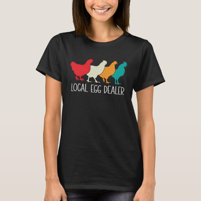 Camiseta Comerciante Local de Ovos  Frango Branqueado  Faze (Frente)