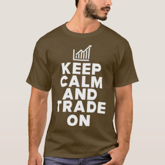 Camiseta Comerciante Manter Calmo e Comercializar em 1