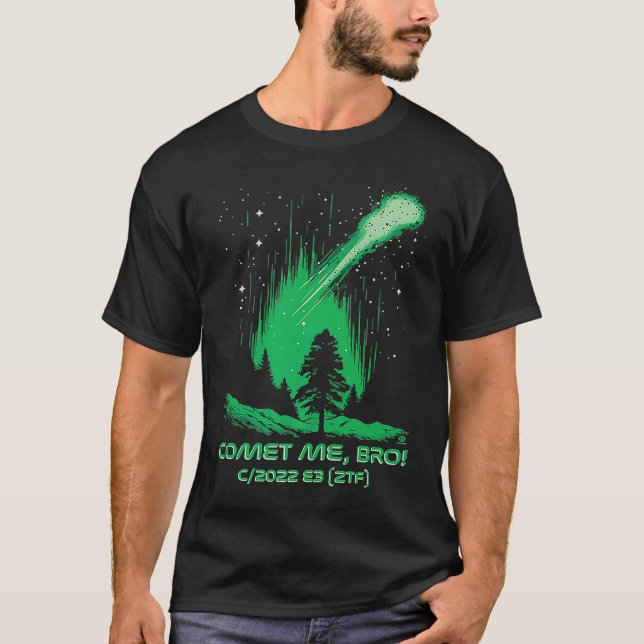 Camiseta Comet Me Bro  Green Comet  C2022 E3 ZTF (Frente)