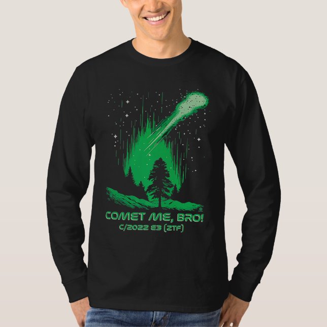 Camiseta Cometa Me Bro  Cometa Verde  C2022 E3 ZTF (Frente)