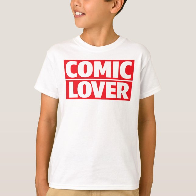 Camiseta Comic Book Lover Bold Design (Frente)