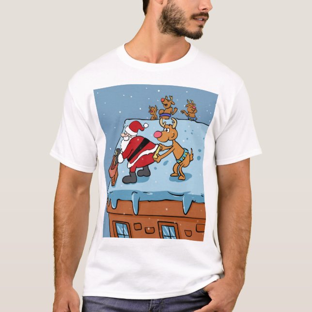 Camiseta Comic cartoon Santa Claus christmas (Frente)