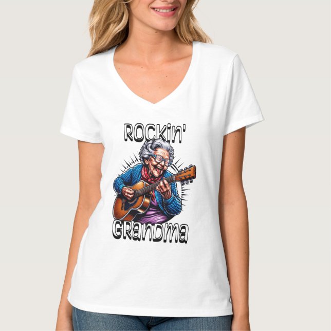 Camiseta Comic Engraçado da vovó (Frente)