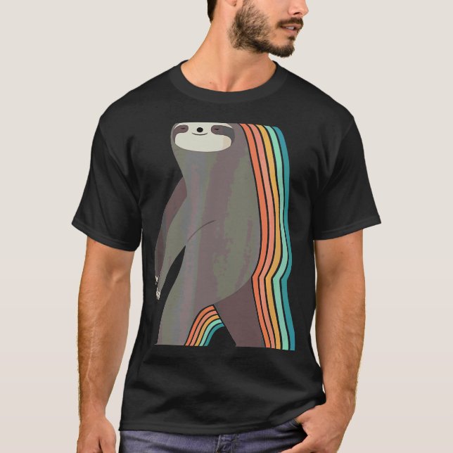Camiseta Comic Sleepwalker Sloth Rainbow (Frente)