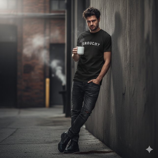 Camiseta Cômica de Citação de Humor Irritadiço (Criador carregado)
