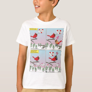 Camiseta Cômico dos Chamados de Acasalamento das Aves Moder