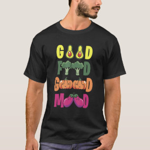 Camiseta Comida à base de plantas Bom humor Ir Vegan