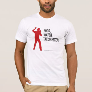 Camiseta Comida, água, abrigo de imposto!