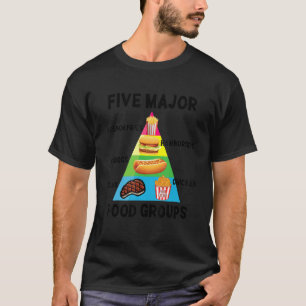 Camiseta Comida Americana Fries de bife Hamburgers Grande C