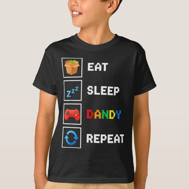 Camiseta Comida &amp; Bebida Coma Durma Dandy Repita Xel Fo (Frente)