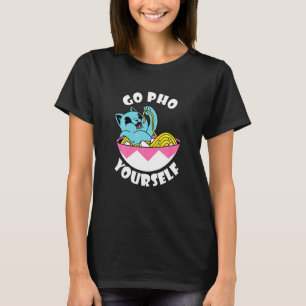 Camiseta Comida Asiática de comida Gato Pho Sopa Pho