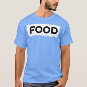 Camiseta Comida branca a preto