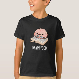 Camiseta Comida Cerebral Anatomia Engraçada Arma Escuro BG