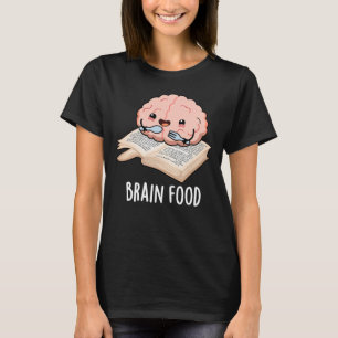 Camiseta Comida Cerebral Anatomia Engraçada Arma Escuro BG