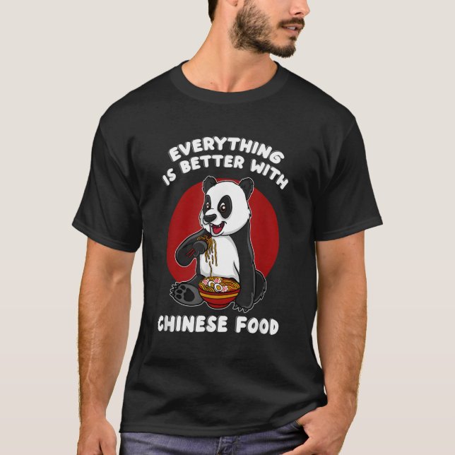 Camiseta Comida Chinesa, Urso de Panda, Aranão, Foto Divert (Frente)