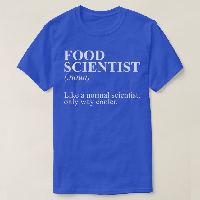 Camiseta Comida Cientista Engraçado Ciências Cozinhar Para  (Frente do Design)