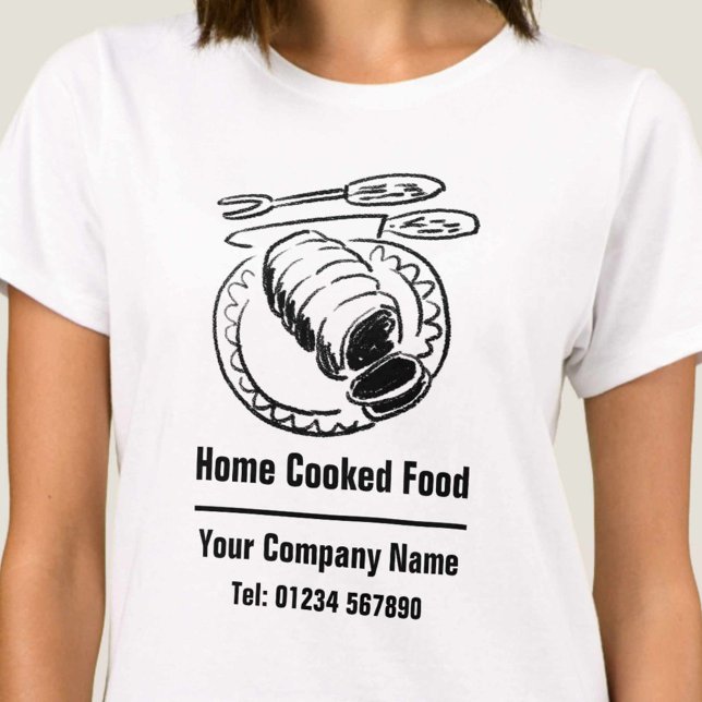 Camiseta Comida cozida doméstica e refeições cozidas. (Criador carregado)
