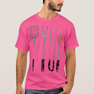 Camiseta Comida Cozinhar Foodie CHURRASCO Utensil em T em r