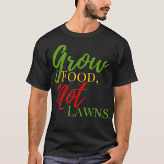 Camiseta Comida Crescente Não Cor do cheio do Lawns