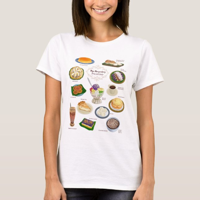Camiseta Comida das Filipinas / Meryenda / Desserts (Frente)