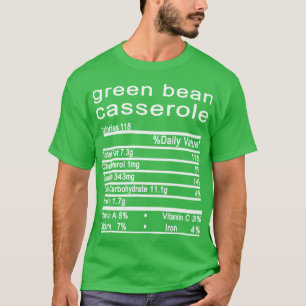 Camiseta comida de ação de graças do casserole de feijã