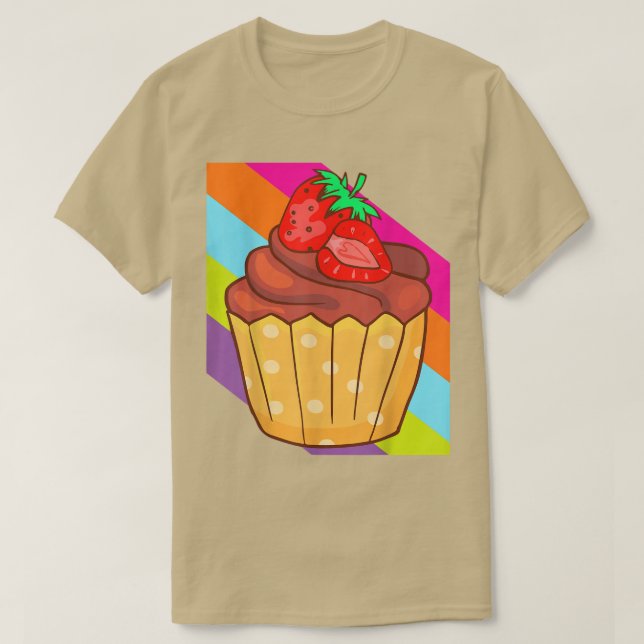 Camiseta Comida de bolo de padaria Assar cupcake Deliciosa  (Frente do Design)