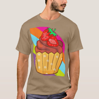 Camiseta Comida de bolo de padaria Assar cupcake Deliciosa 