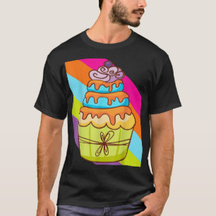 Camiseta Comida de bolo de padaria Assar cupcake Deliciosa