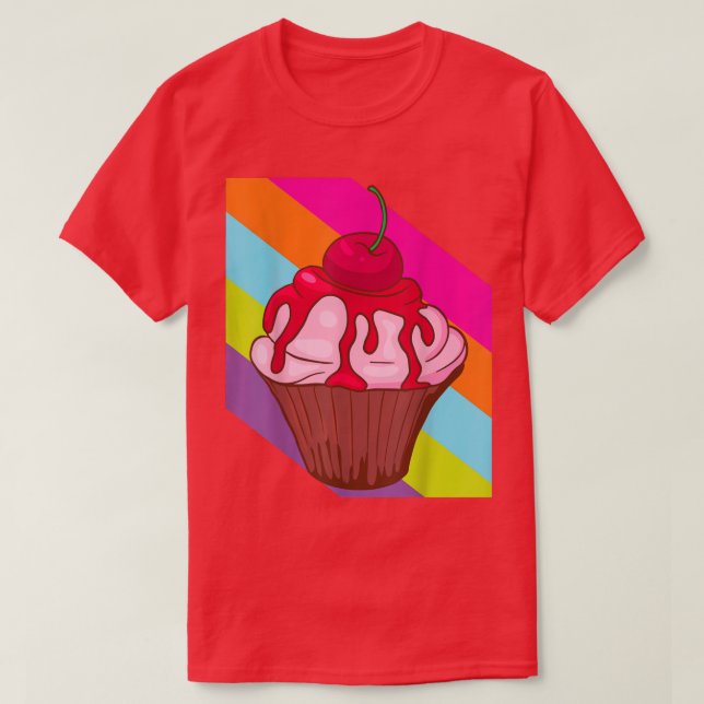 Camiseta Comida de bolo de padaria Assar cupcake Deliciosa  (Frente do Design)