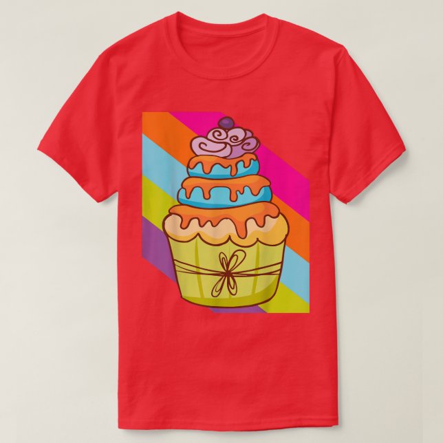 Camiseta Comida de bolo de padaria Assar cupcake Deliciosa  (Frente do Design)