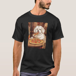 Camiseta Comida de Cachorro Engraçado da Pizza Havanese