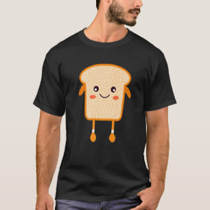 Camiseta Comida de café da manhã com pão torrado fatiado em