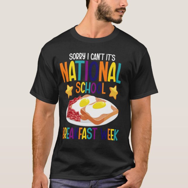 Camiseta Comida de Café da Manhã Eu não posso é o Café da M (Frente)