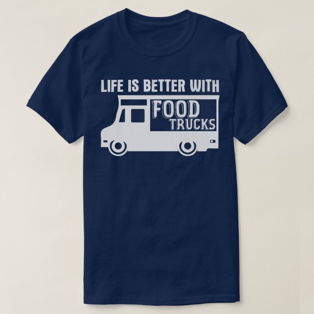Camiseta Comida de caminhoneiro Piada Foodie Booth Carrinho (Frente do Design)