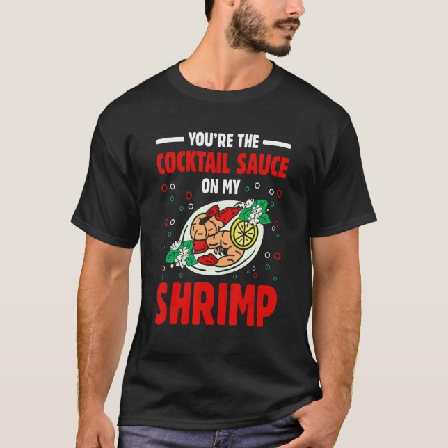 Camiseta Comida De Caranguejo De Molho De Cocktail (Frente)
