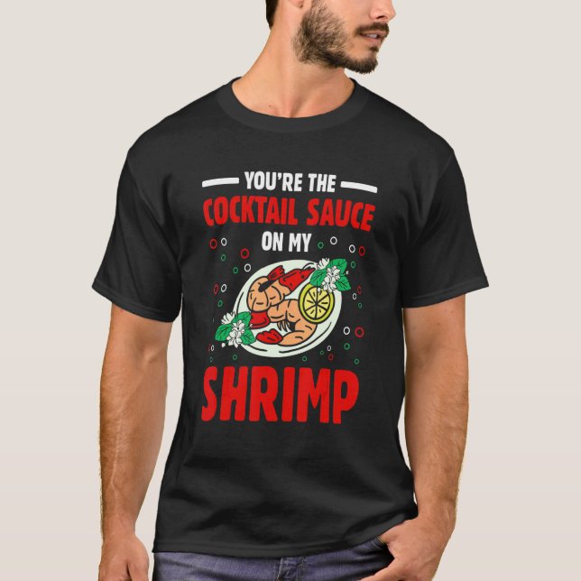Camiseta Comida De Caranguejo De Molho De Cocktail (Frente)